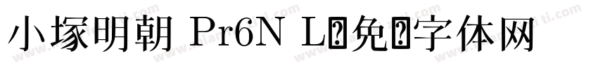 小塚明朝 Pr6N L字体转换